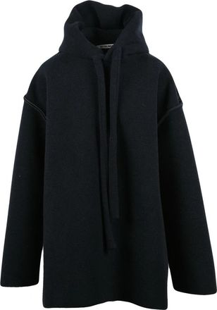 Ottolinger Felted Scuba Anorak - Dames - Hoodies - Zwart - M - Wol - Hoodies & sweatvesten