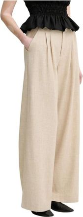 Gestuz Pantalones Anchos - Trousers - Mujer - Beige - L