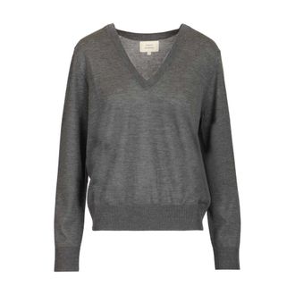 Loulou Studio Julio V-Neck Jumper - female - Loulou Studio - Cashmere Knitwear - Gray - L - Knitwear