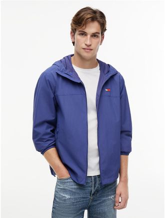 Tommy Hilfiger Mens Tommy Jeans Packable Chicago Windbreaker - Blue Storm - XL