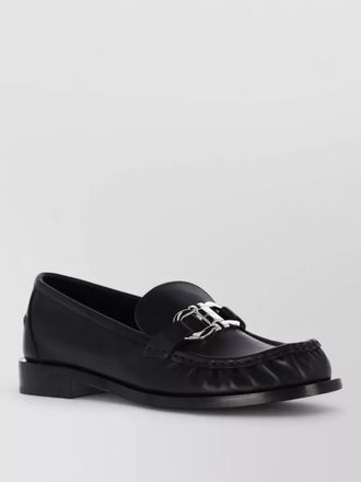 Ferragamo loafers metallic hardware detail round toe
