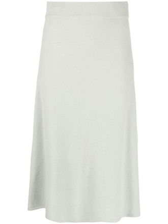 Yves Salomon Flared rok - Groen