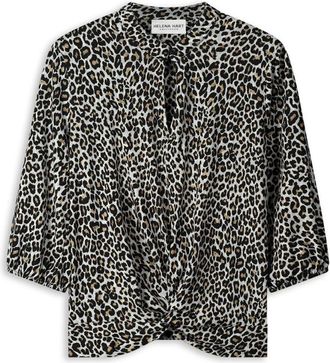 Hart by Helena Hart Top Knot Print Catkin - Dames - Blouses - Zwart - M - Overhemden