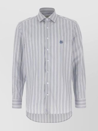 Etro striped cotton poplin shirt