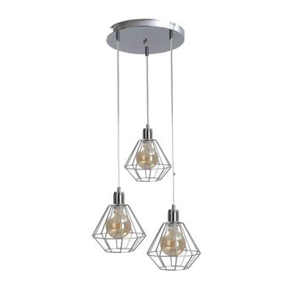 Netlighting Foskal Cluster Pendant Ceiling Light Silver 32cm 3x E27