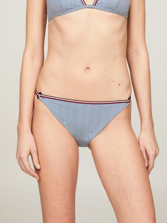 Tommy Hilfiger Bikini-Hose STRING BIKINI PRINT, Damen, Gr. XL (42/44), N-Gr, blau (anchor blau), Polyamid, TOMMY HILFIGER SWIMWEAR, gestreift, Badehosen Bikini-Hose,