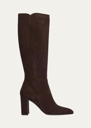 Gianvito Rossi 85mm Suede Knee-High Boots