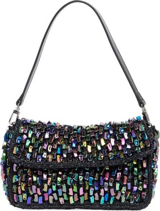 Staud Timmy Beaded Shoulder Bag in Black at Nordstrom
