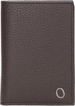 Orciani Micron Lederen Portemonnee Verticaal - Heren - Portefeuilles - Zwart - ONE Size - Leer - Accessoires