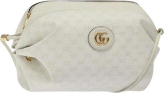 Gucci Pre-owned Cross Body Bags, female, White, Size: ONE SIZE Pre-owned Vintage Canvas Cross Body Bag