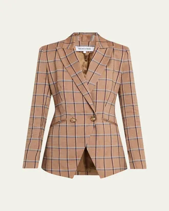 Veronica Beard Rickie Plaid Dickey Jacket