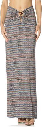 AFRM Carr Maxi Skirt in Chevron Stripe at Nordstrom, Size X-Large