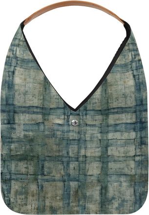 Generic Blue Vintage Mottled Texture Reusable Lightweight Grocery Bags - Foldable Into Compact Pouch, Washable & Sturdy, Multipurpose for Shopping and Travel