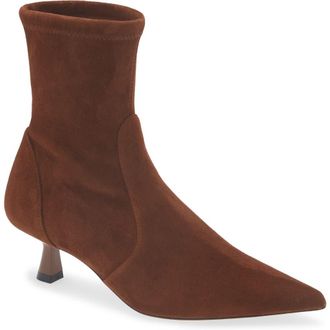 Stuart Weitzman Stuart Supersculpt Pointy Toe Bootie 50 in Deep Coffee at Nordstrom Rack, Size 5.5