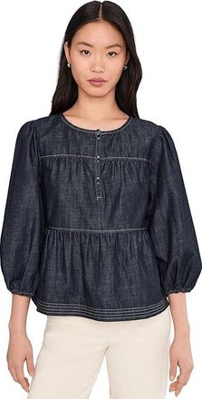 Sanctuary By Your Side Denim Top Womens Clothing Seaside Wash : LG (US 10-12), Cotton/Linen/Polyester
