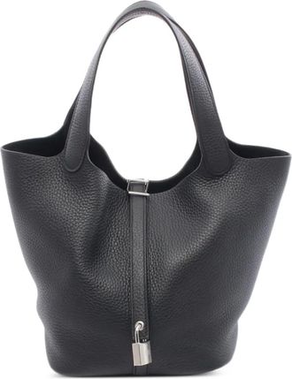 Hermès 2025 Picotane Lock MM handbag - women - Calf Leather - One Size - Black