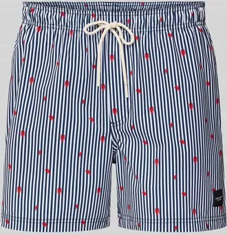 Jack & Jones Jack & Jones Regular Fit Badeshorts mit Label-Patch Modell STMAUI in Dunkelblau, Größe XXL