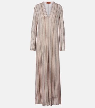 Missoni Striped lam&eacute; gown
