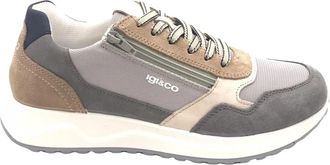 Igi & Co Saronno Sneaker - Heren - Sneakers - Grijs - 42 EU - Leer - Schoenen