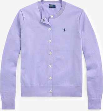 Polo Ralph Lauren Feiner Baumwollmix-Cardigan mit Rundhals Pony