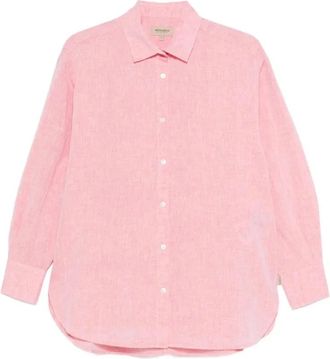 Woolrich Boyfriend Shirt - Dames - Overhemden - Rood - M - Katoen - Overhemden