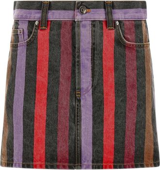 Versace Multicolor Stripes Mini Skirt
