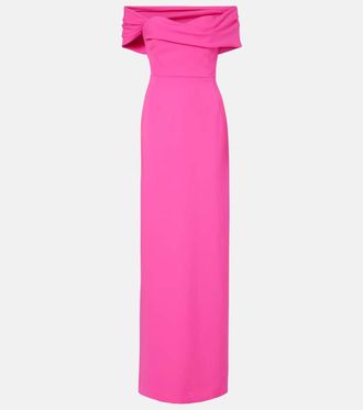 Carolina Herrera Sofia crepe bustier gown