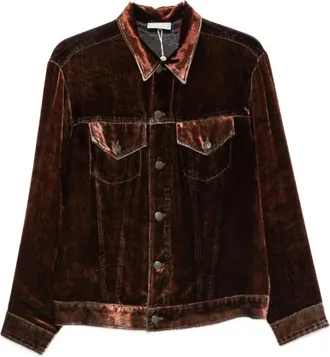 Pierre-Louis Mascia Fluwelen Effect Jas - Dames - Zomerjassen - Bruin - L - Jassen