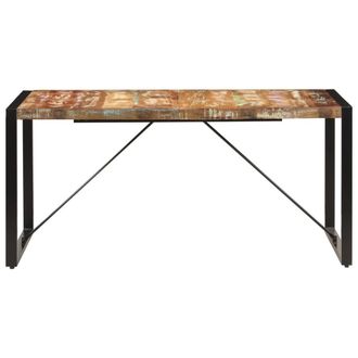 Berkfield Home Elegant Dining Table 160x80x75 cm Solid Reclaimed Wood | Size: 160 x 80 x 75 cm