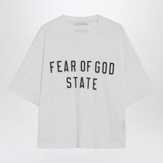 Fear of God White Crewneck T Shirt With Logo