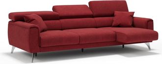 Divani.Store Sof&aacute; 3 plazas extensibles en tejido impermeable 244 cm rojo