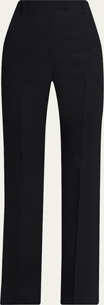 Alexander McQueen High-Rise Straight-Leg Wool Trousers