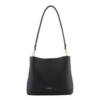 Pourchet Tassen, Dames, Zwart, ONE Size, Leer, Manhattan GM Schoudertas