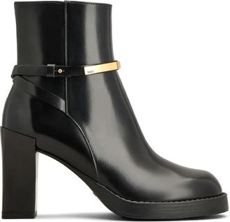 Tod's Leren Enkellaarsjes - Dames - Laarzen met Hak - Zwart - 38 1/2 EU - Leer - Schoenen