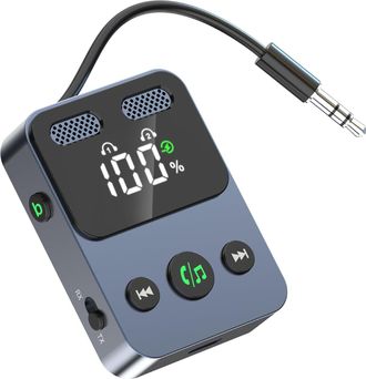 OEM Transmisor Bluetooth 5.3 2 En 1, Audio De 3,5 Mm, Compatible Con Tv, Auto Y Vliegtuig