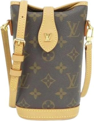 Louis Vuitton Pre-owned Bucket Bags, female, Brown, Size: ONE SIZE Pre-owned Canvas Bucket Bag
