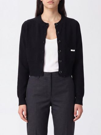 Elisabetta Franchi Cardigan cropped in misto lana e cashmere con tasche