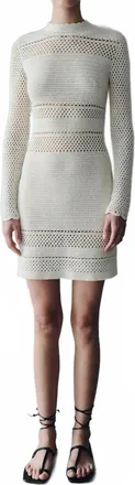 Escvdo Nauta Crochet Mini Dress In Ivory