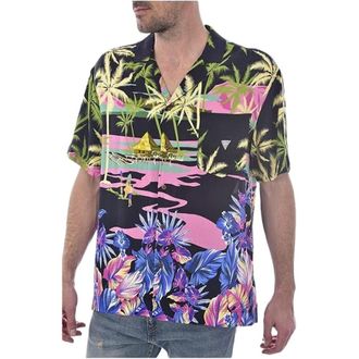 Guess Overhemden, Heren, Veelkleurig, M, Hawaiian Shirt Sandy