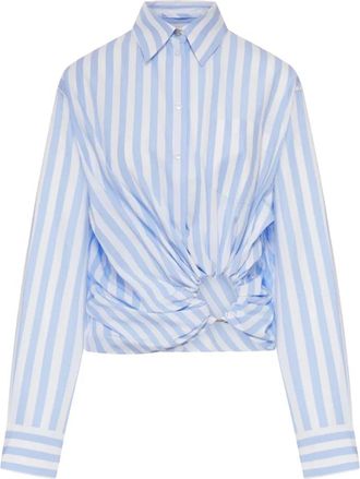 Sportmax Shirts - Dames - Overhemden - Blauw - M - Katoen - Overhemden