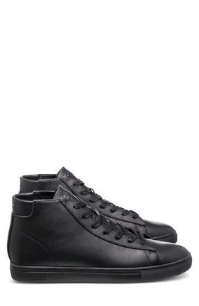 Clae Bradley Mid Sneaker in Triple Black Leather at Nordstrom Rack, Size 9.5