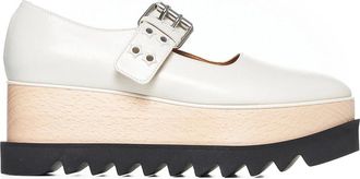 Stella McCartney Ivory Mat Mary Janes Schoenen - Dames - Sleehakken - Beige - 35 1/2 EU - Schoenen