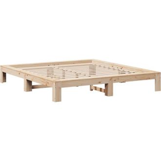 vidaXL Vidaxl - Estructura De Cama Sin Colch&oacute;n Madera Maciza De Pino 200x200 Cm