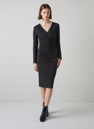 L.k. Bennett Womens Alex Dresses,Black Wool - Size 10 UK