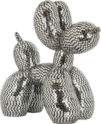 Richmond Interiors Design Dekorationsobjekt Hund Mirror aus Mosaic-Glas, 40 x 39 cm