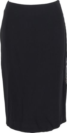 Antonio Berardi Side Zipped Midi Skirt in Black Rayon