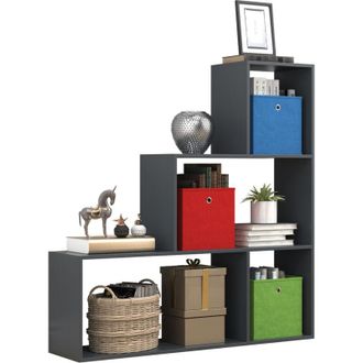 ebuy24 Ebuy24 - vcm Wood Stand Scaffale Scaffale Scaffale Scaffale Divider Libreria Dubila m (Antracite)