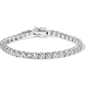House of Brilliance 14K White Gold 12.00 Cttw Lab Grown Round Diamond Classic Tennis Bracelet at Nordstrom
