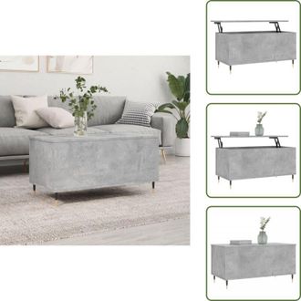 vidaXL The Living Store Tavolino Salotto Grigio Cemento 90x44,5x45 cm Legno Multistrato - Tavolo da pranzo temporaneo