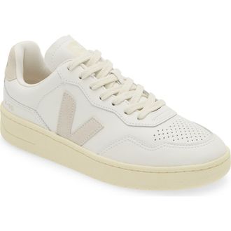Veja V-90 Leather Sneaker in Extra-White/Natural at Nordstrom Rack, Size 35